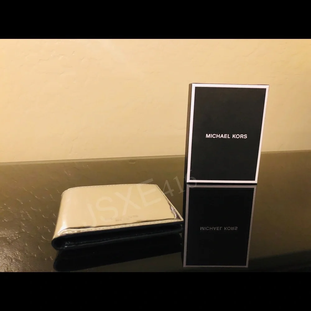 Michael Kors Metallic Slim Wallet, NWT